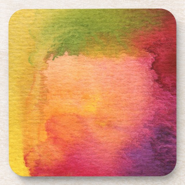 Posavasos Fondo pintado acuarela abstracta (Frente)