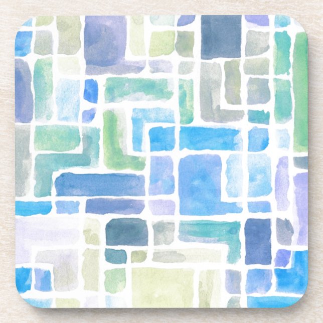 Posavasos Fondo pintado extracto de la acuarela (Frente)