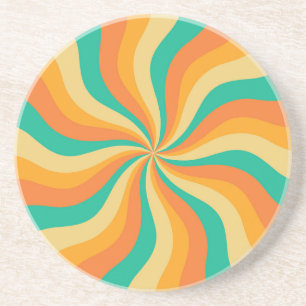 Posavasos Fondo Retro 70 de colores vivos