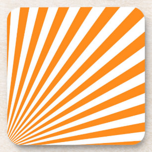 Posavasos Fondo Retro Naranja Sun Rays