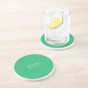 Posavasos Fondo Verde Menta Plano – Diseño de Boda