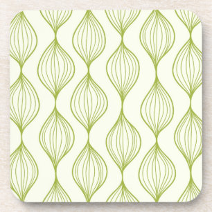 Posavasos Fondo vertical verde del modelo del ogee