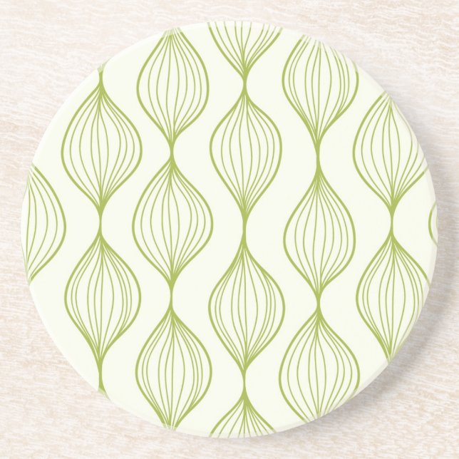 Posavasos Fondo vertical verde del modelo del ogee (Frente)