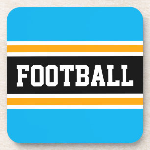 Posavasos FOOTBALL Athletic Sky Blue Yellow Black Stripes