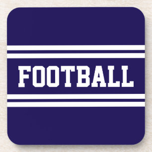 Posavasos FOOTBALL Bandas de Carreras azul brillante negrita