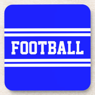 Posavasos FOOTBALL Bandas de Carreras azul brillante negrita