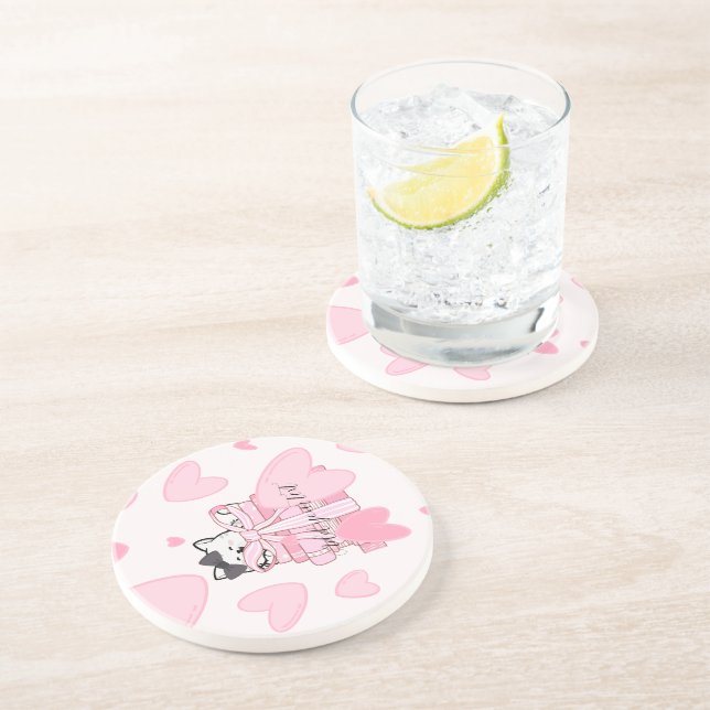 Posavasos For Cat Lovers & Readers – Bookish Drink Coaster (Lado)
