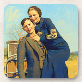 Posavasos Forajidos Bonnie & Clyde The Barrow Gang Pintura