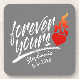 Posavasos Forever Yours Custom Name Valentine | Montaña