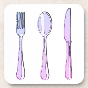 Posavasos Fork, Spoon y Knife