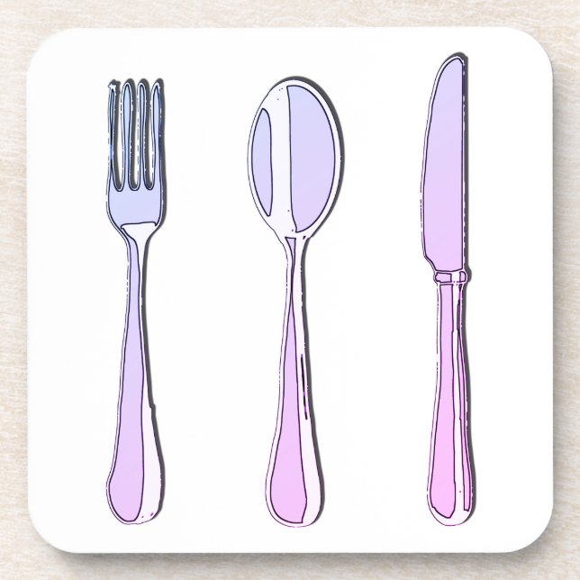 Posavasos Fork, Spoon y Knife (Frente)