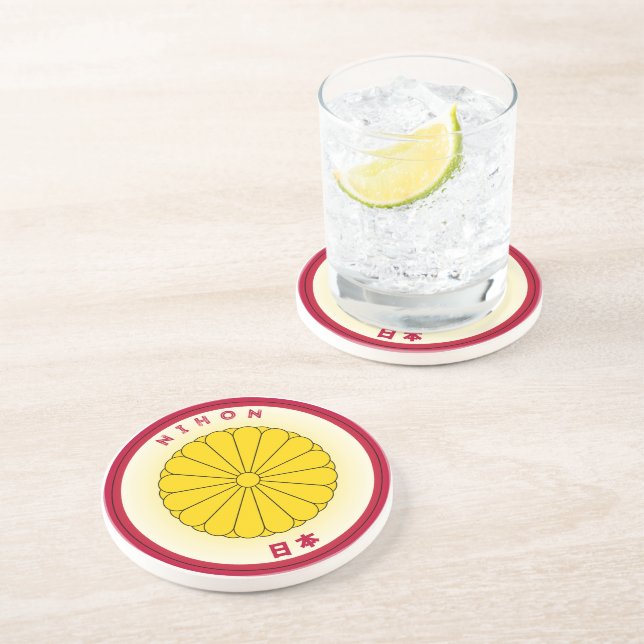 Posavasos Forma de círculo del emblema imperial del sello de (Lado)