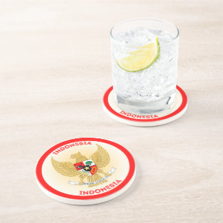 Posavasos Forma de círculo del Emblema Nacional de Indonesia