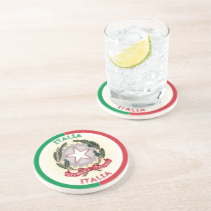 Posavasos Forma de círculo del Emblema Nacional de Italia