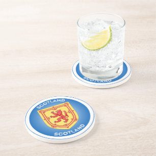 Posavasos Forma de círculo del escudo de armas de Escocia
