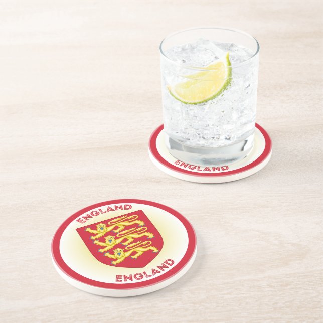 Posavasos Forma de círculo del escudo de armas de Inglaterra (Lado)
