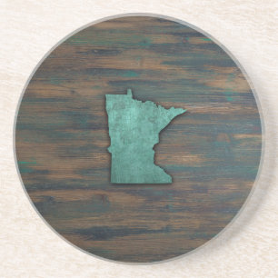 Posavasos Forma de Minnesota Verde azulada Rusa