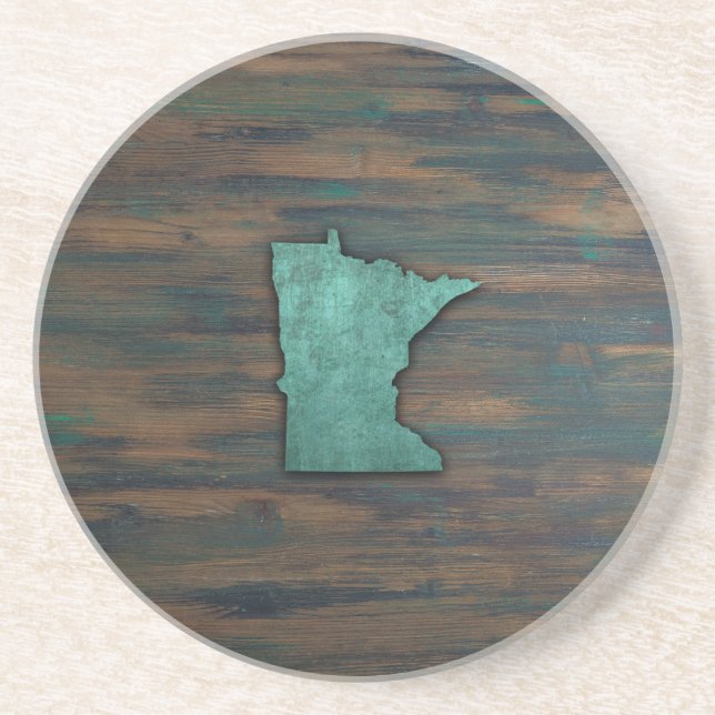Posavasos Forma de Minnesota Verde azulada Rusa (Frente)