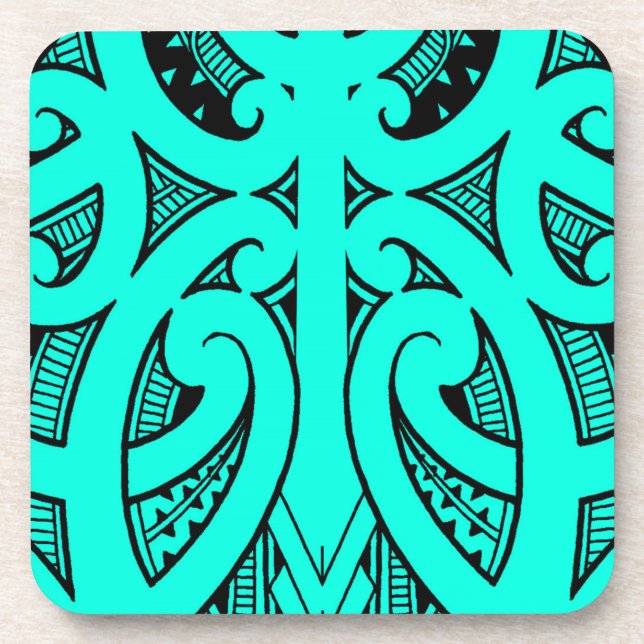 Posavasos Forma maorí tradicional del koru del diseño del (Frente)