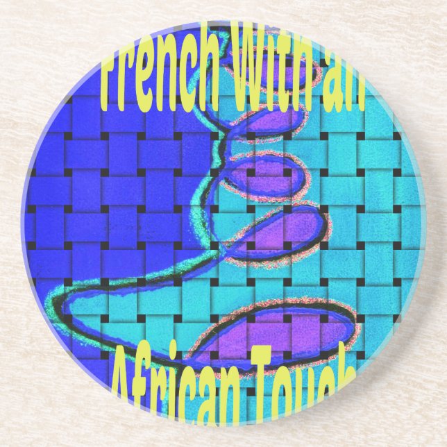 Posavasos Forma púrpura abstracta del trenzado franco africa (Frente)