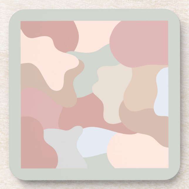 Posavasos Formas de tonos de la Tierra (Frente)