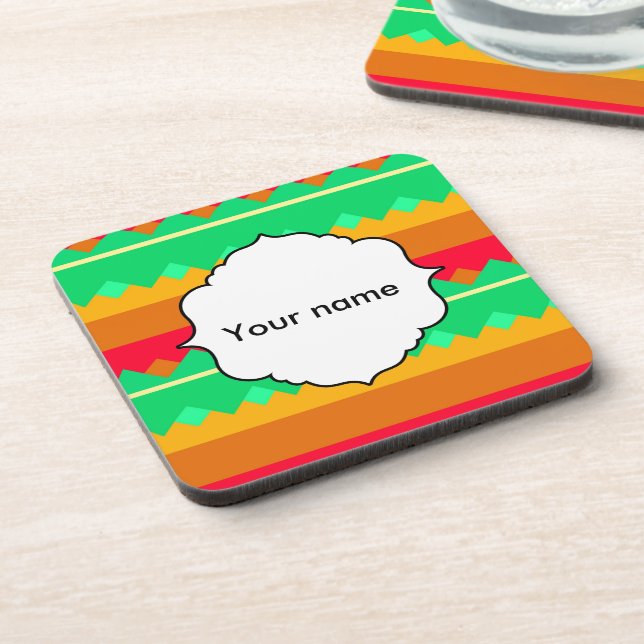 Posavasos Formas en colores retro (Lado Izquierdo)