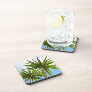 Posavasos Foto con efecto de pintura de hojas de palmera Yuc