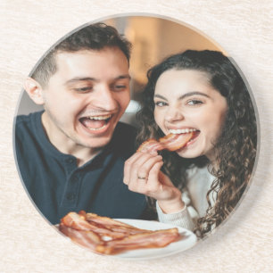 Posavasos Foto de comer tocino personalizar
