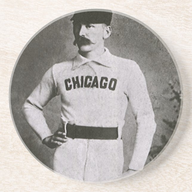 Posavasos Foto de época, jugador de béisbol Sports Chicago (Frente)