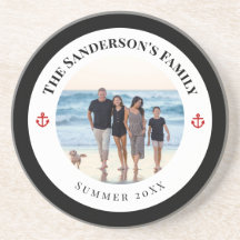 Foto de familia personalizado en negro Anchor rojo