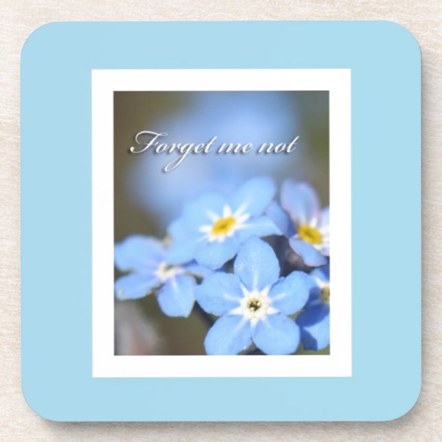 Posavasos Foto de Forget-Me-Not en azul (Frente)