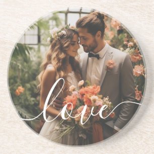 Posavasos Foto de pareja personalizada 'Amor'