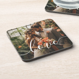 Posavasos Foto de pareja personalizada 'Amor'