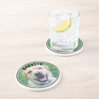 Posavasos Foto de perro y texto personalizado