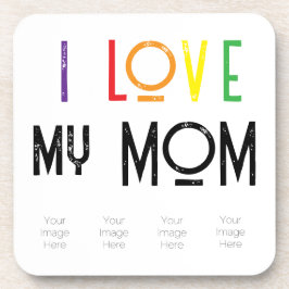 Posavasos Foto de personalizado que amo a mamá Monstruo plás