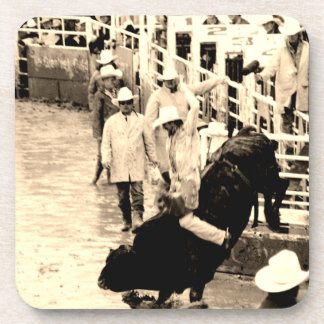Posavasos Foto del piloto de rodeo Bull Bucking