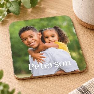 Posavasos Foto Familiar Personalizada con Apellido