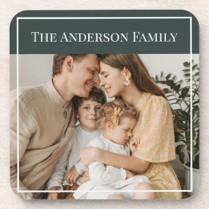 Posavasos Foto familiar personalizada Nombre de familia pe