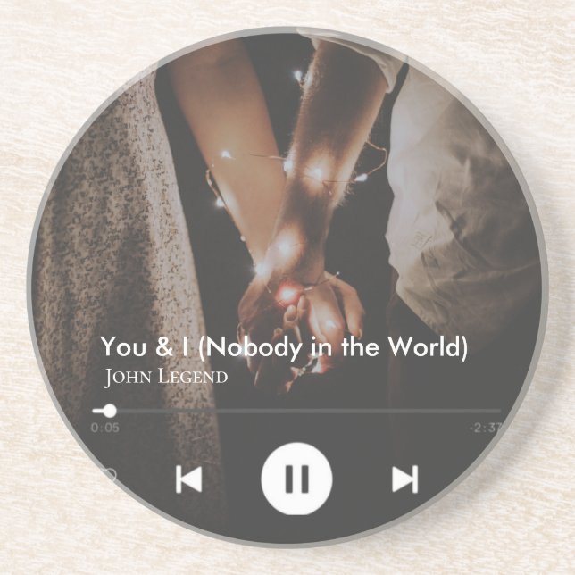 Posavasos Foto personalizada de pareja de El día de San Vale (Frente)