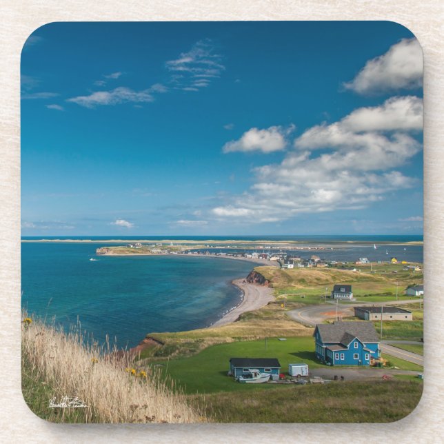 Posavasos foto pueblo sobre el paseo (Frente)