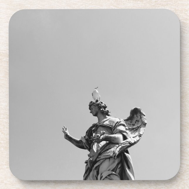 Posavasos Foto simple y moderna de la gaviota sobre la estat (Frente)