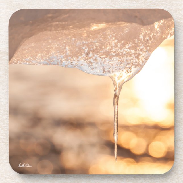 Posavasos foto sol a través del hielo (Frente)