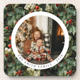 Posavasos Foto tradicional de vacaciones de Holly Verde