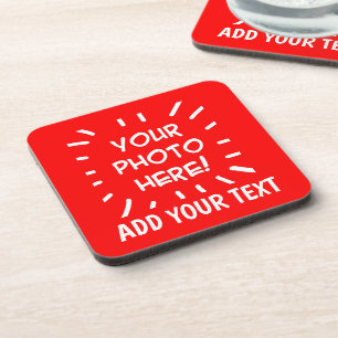 Posavasos Foto y texto personalizados