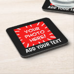 Posavasos Foto y texto personalizados<br><div class="desc">Montaña de bebidas fotográficas y de texto personalizada</div>