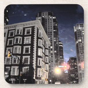 Posavasos fotografía de ciudad la noche