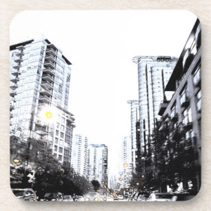 Posavasos fotografía de ciudad la noche