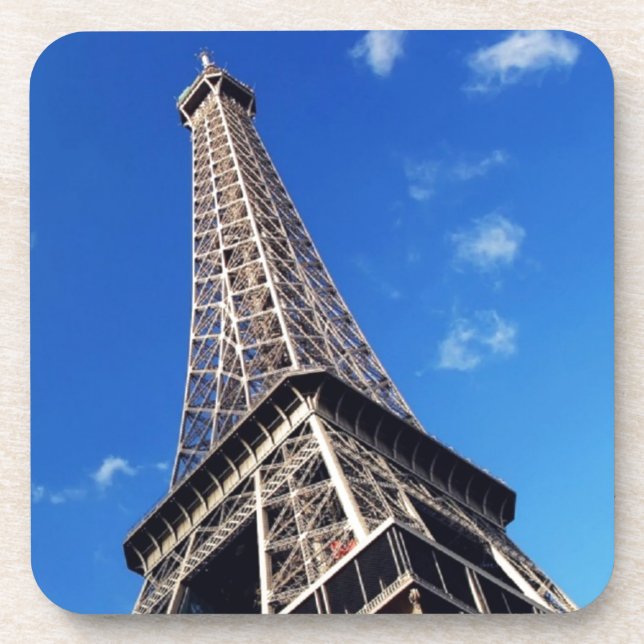 Posavasos Fotografía de viajes de la Torre Eiffel Francia (Frente)