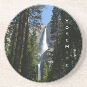 Posavasos Fotografía del paisaje de Yosemite Falls y bosques