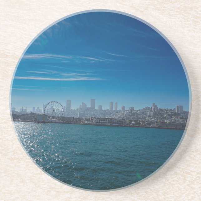 Posavasos Fotografía del paseo marítimo de San Francisco Pie (Frente)